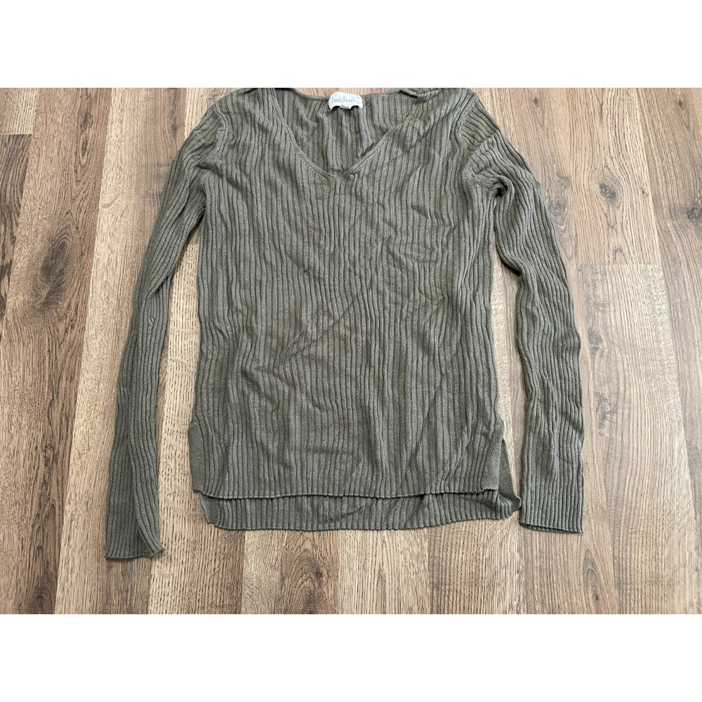 Cloud Chaser Shirt, Women's Size Large, Green, V-neck, Long Sleeve, Rib